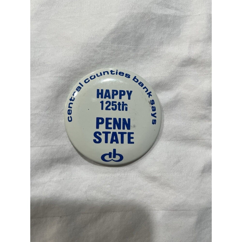 Penn State Football Happy 125th Anniversary Game Day Button Joe Paterno RARE VTG